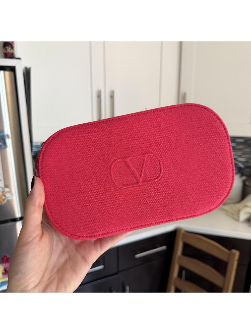 Valentino red makeup bag